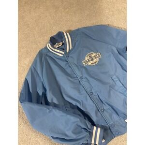 VTG 80s UNC North Carolina Tar Heels‎ Chalk Line Blue Jacket Size L  NCAA EUC